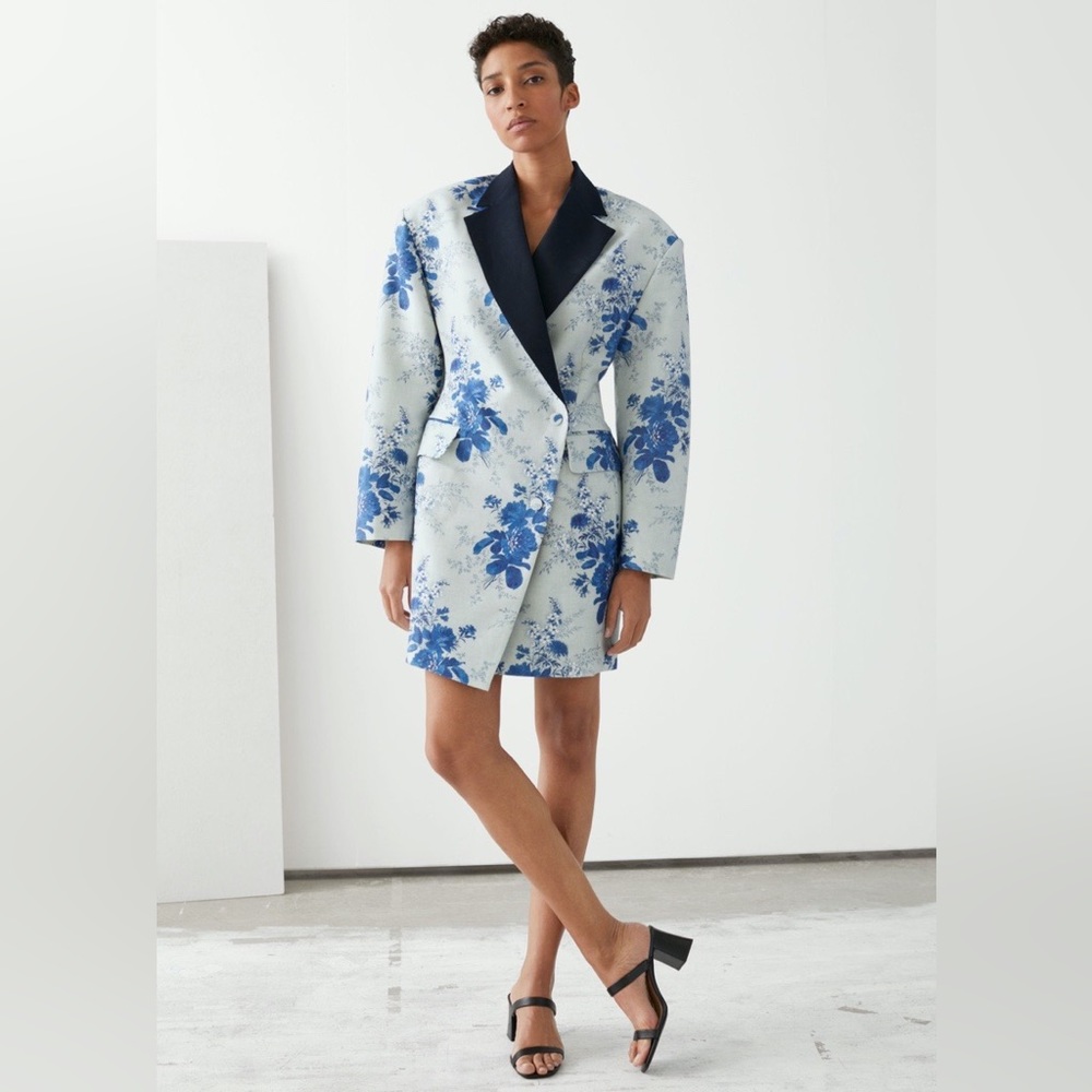 & Other Stories Floral Blazer Dress - Size 4